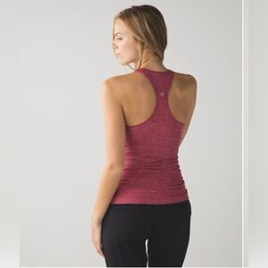 Lululemon Cool Racerback Heathered Cranberry
